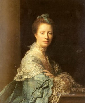 アラン・ラムゼイ Painting - ジーン・アバクロンビーの肖像 モリソン夫人 アラン・ラムゼイ 肖像画 古典主義